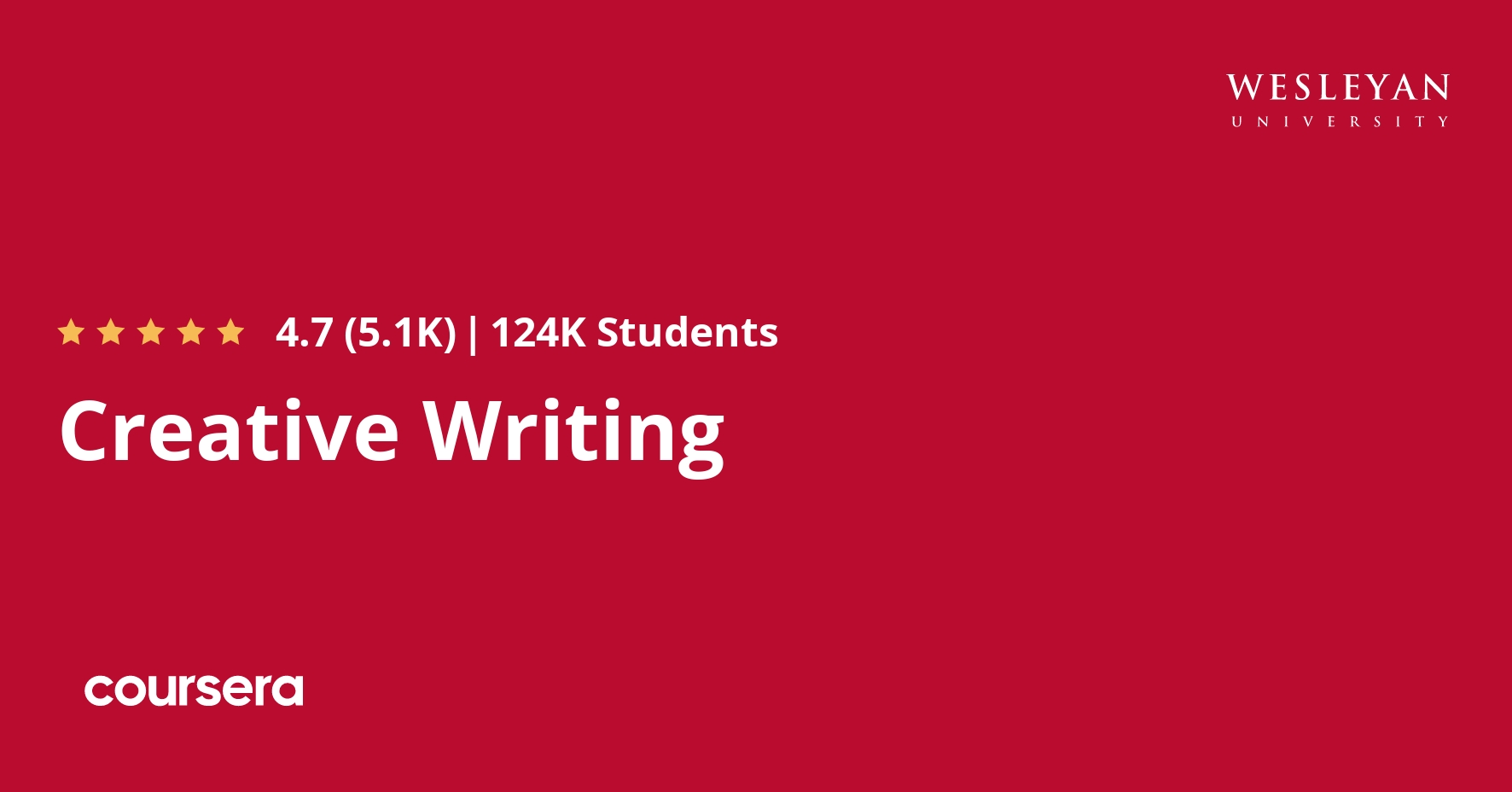 Creative Writing Specialization by Wesleyan University